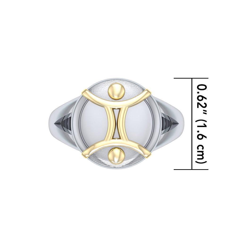We Are All One Silver and Gold Ring MRI627