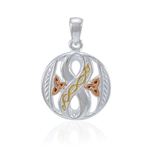 Celtic Infinity Three Tone Pendant OPD3384