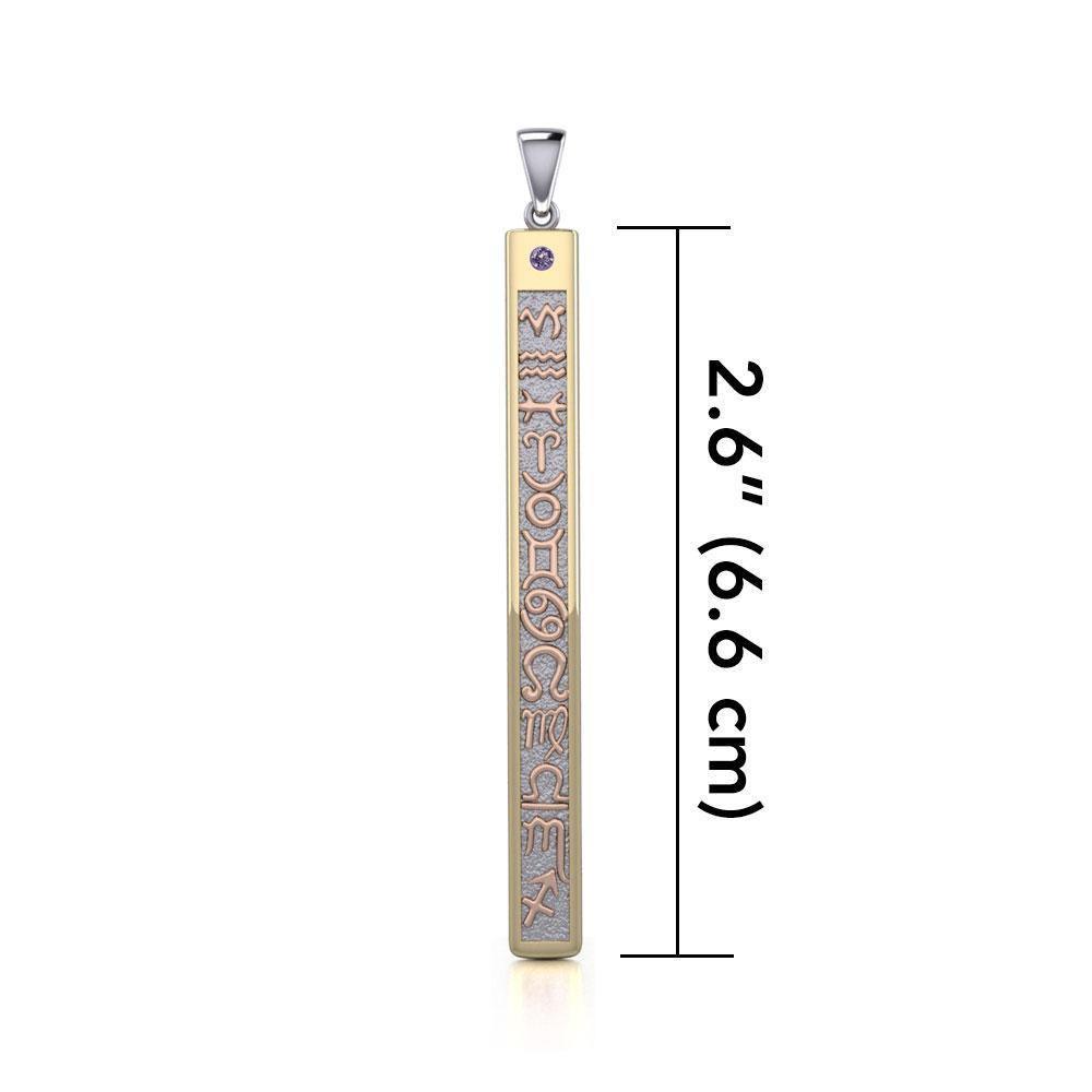 Zodiac Symbol Three Tone Pendant OPD3931
