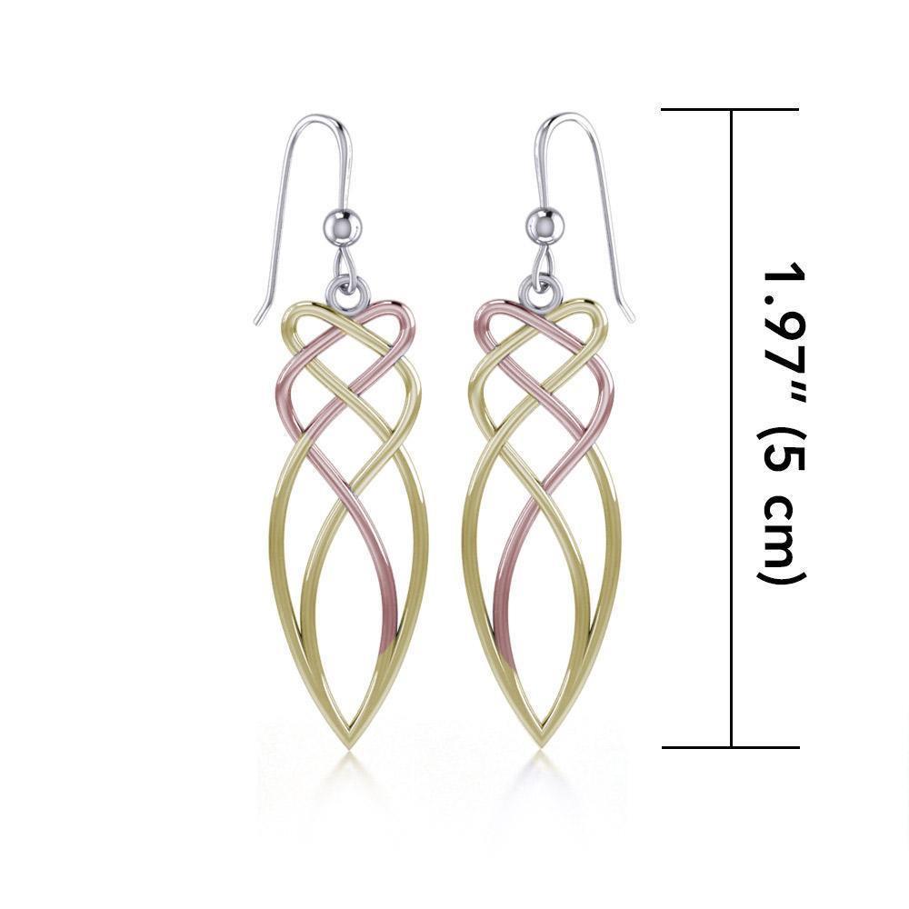 Celtic Knotwork Three Tone Dangle Earrings OTE100