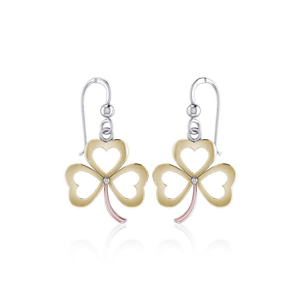 Celtic Shamrock Three Tone Earrings OTE868