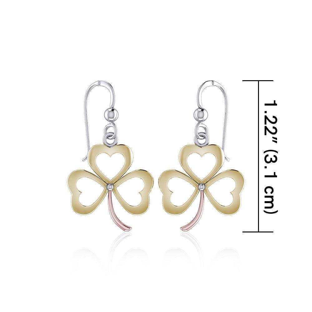 Celtic Shamrock Three Tone Earrings OTE868
