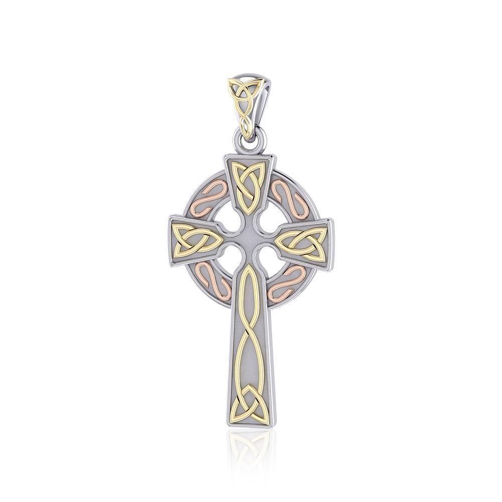 Celtic Knotwork Cross Three Tone Pendant OTP037