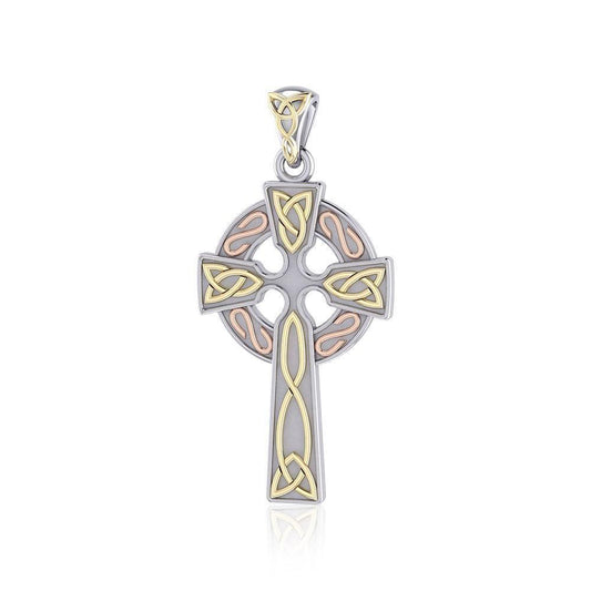 Celtic Knotwork Cross Three Tone Pendant OTP037