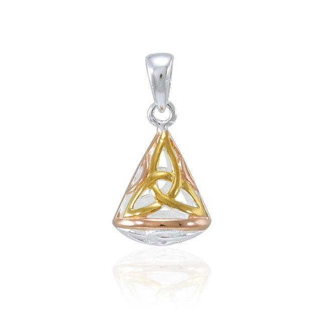 Celtic Triquetra Knot Three Tone Pendant OTP543