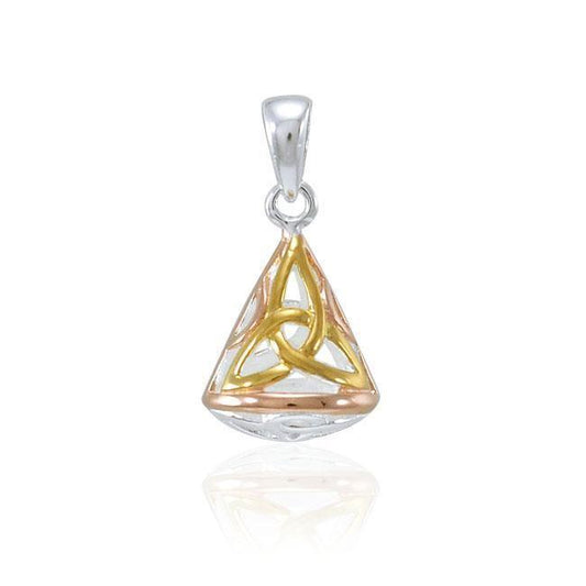 Celtic Triquetra Knot Three Tone Pendant OTP543