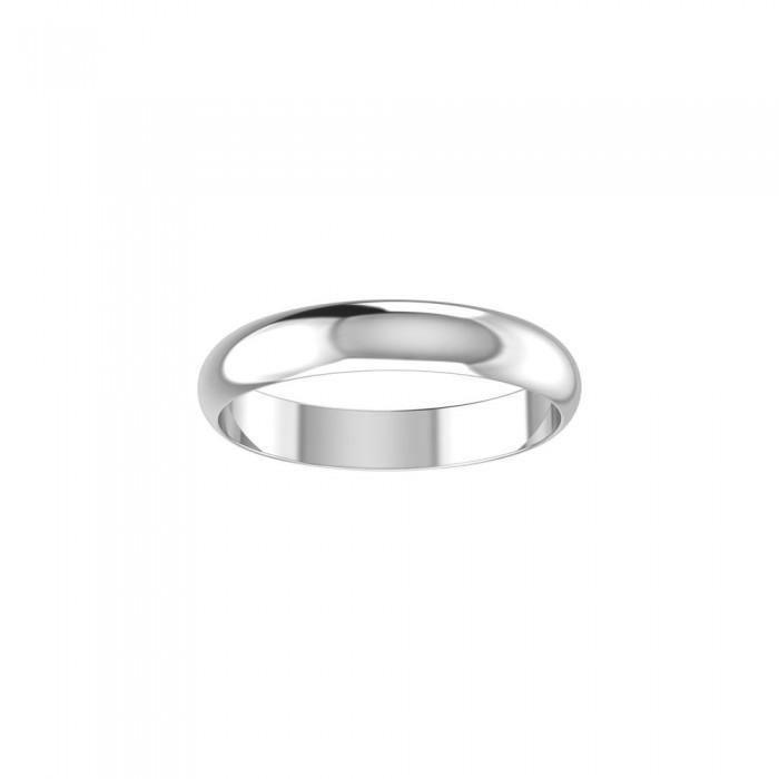 Smooth Silver Wedding Band Medium Ring SM153