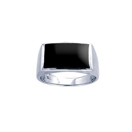 Rectangular Rainbow Silver Ring SM212