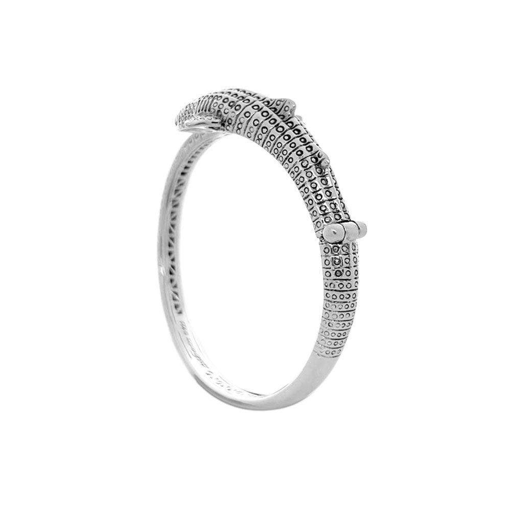 Gentle giants in benign grace ~ Sterling Silver Whale Shark Cuff Bracelet TBA188