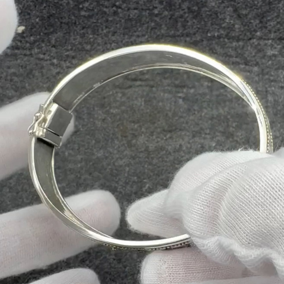 Celtic Snake Sterling Silver Bangle TBA211