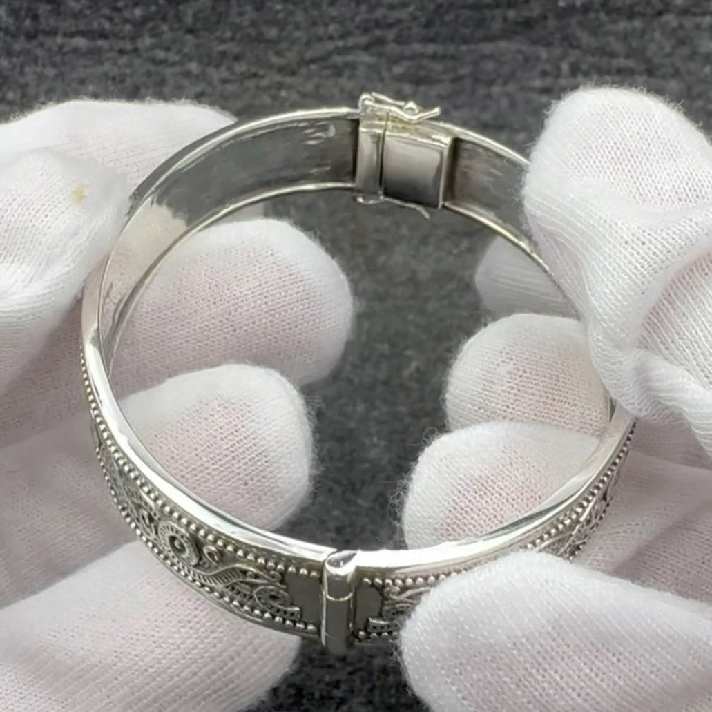 Celtic Snake Sterling Silver Bangle TBA211
