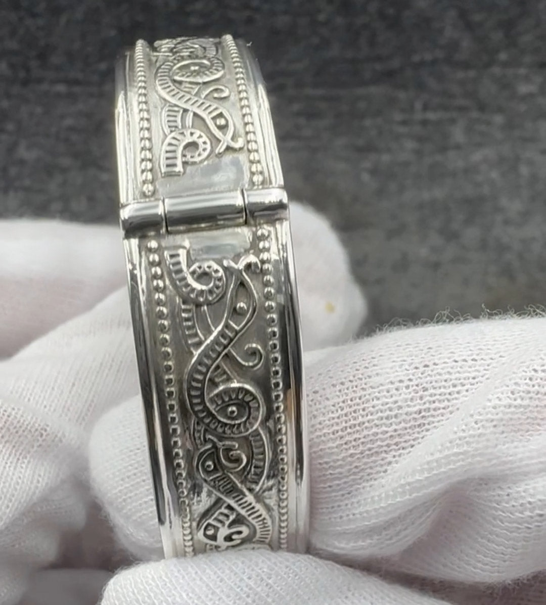 Celtic Snake Sterling Silver Bangle TBA211