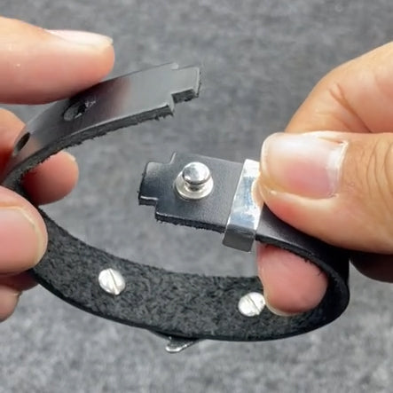 Silver Aboriginal Orca Whale Leather Bracelet TBA220