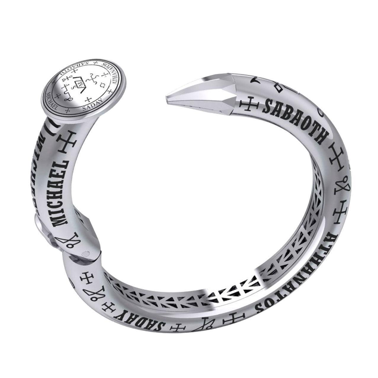 Sigil of the Archangel Michael Sterling Silver Cuff Bracelet TBA280