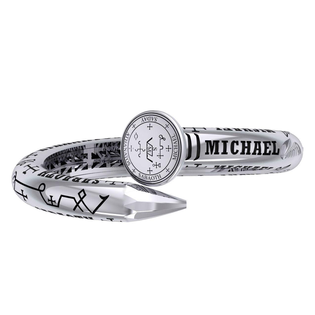 Sigil of the Archangel Michael Sterling Silver Cuff Bracelet TBA280