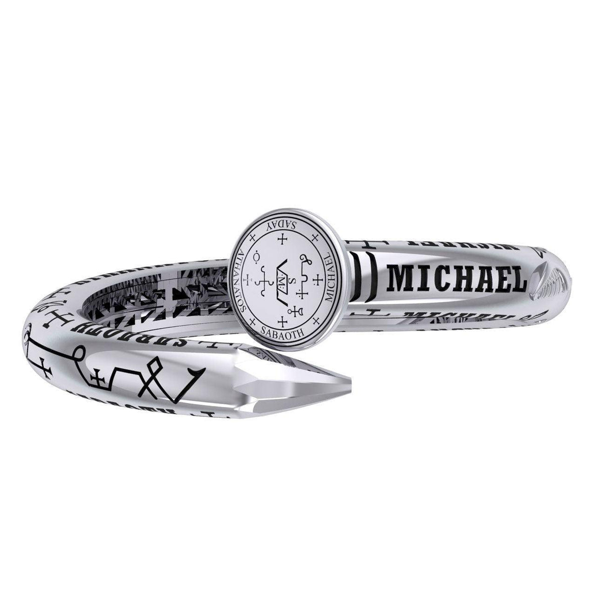 Sigil of the Archangel Michael Sterling Silver Cuff Bracelet TBA280