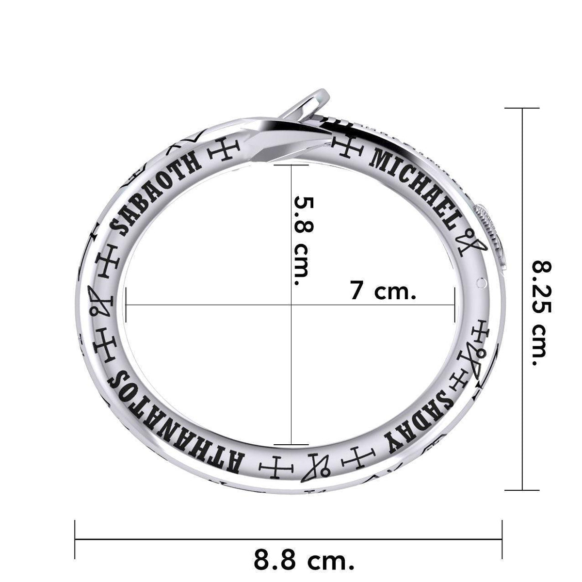 Sigil of the Archangel Michael Sterling Silver Cuff Bracelet TBA280