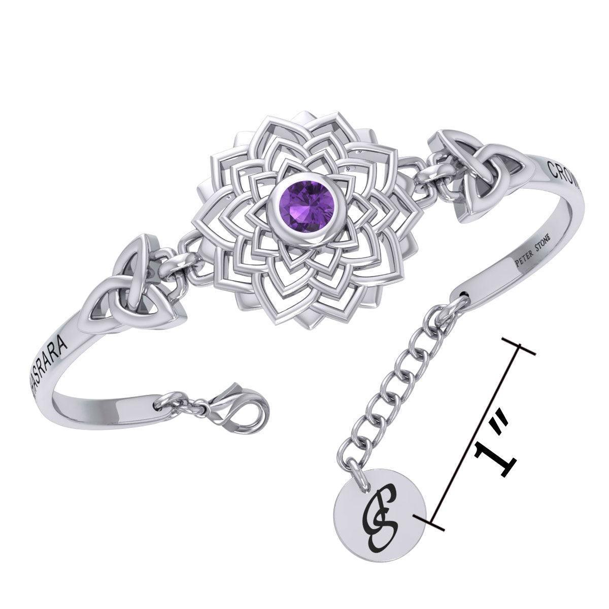 Crown Chakra with Celtic Trinity Silver Bracelet TBA285