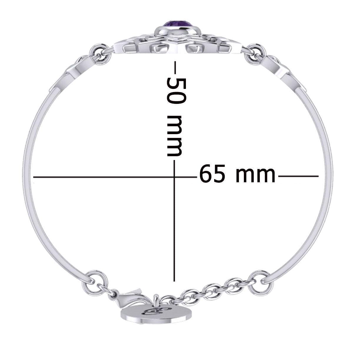 Crown Chakra with Celtic Trinity Silver Bracelet TBA285