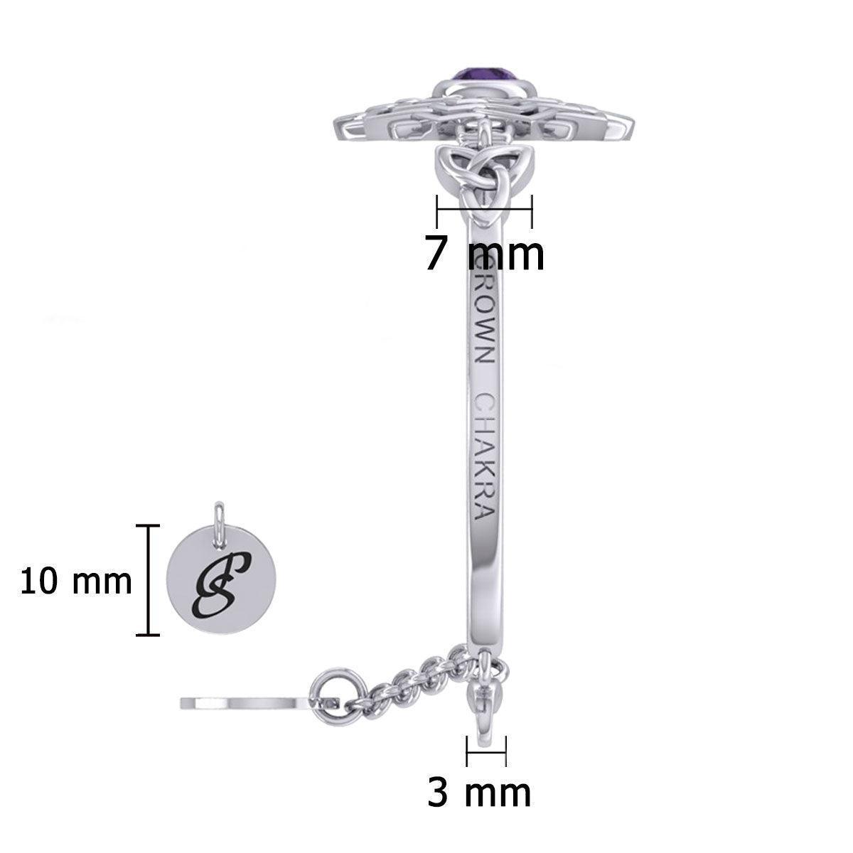 Crown Chakra with Celtic Trinity Silver Bracelet TBA285