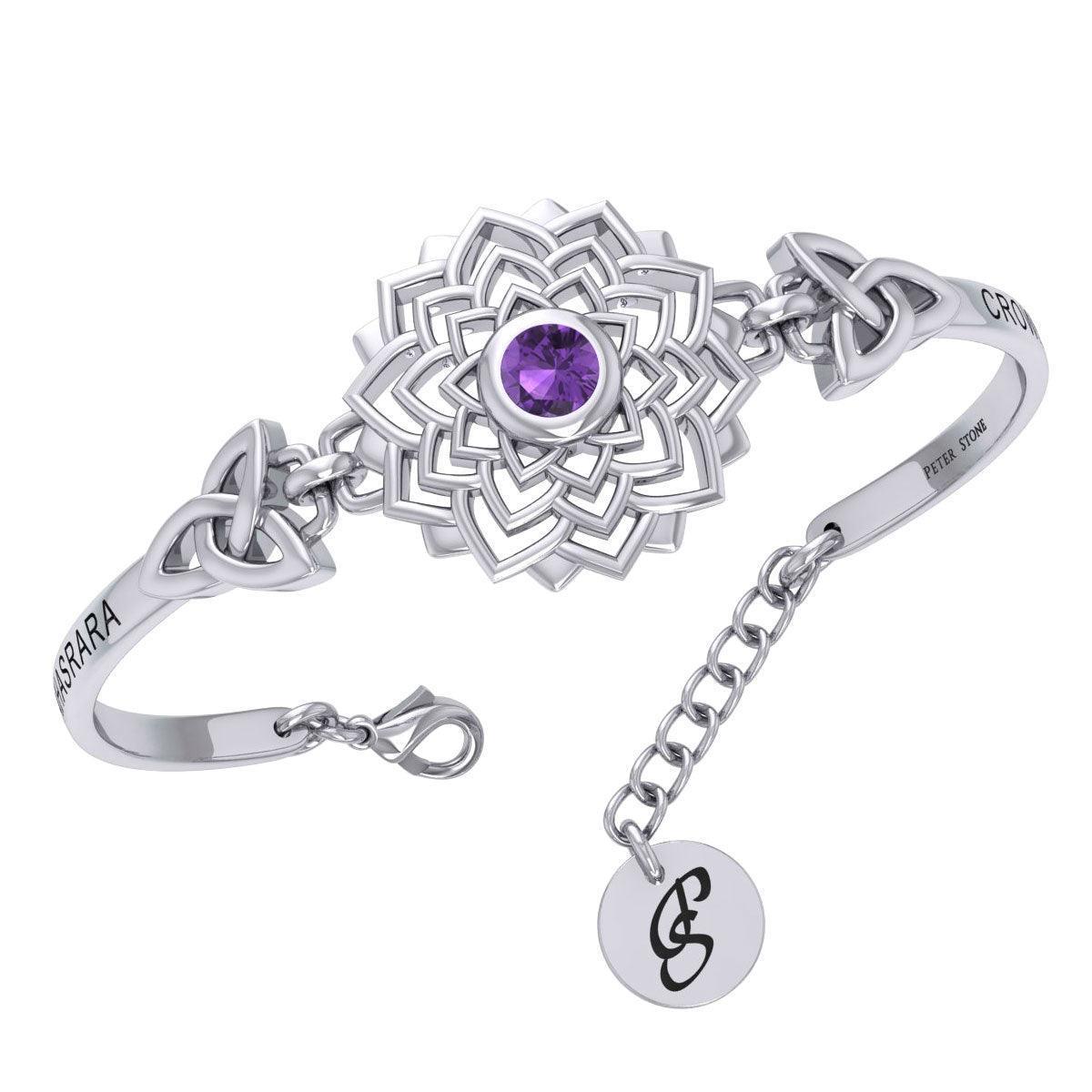 Crown Chakra with Celtic Trinity Silver Bracelet TBA285