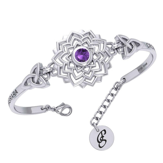 Crown Chakra with Celtic Trinity Silver Bracelet TBA285