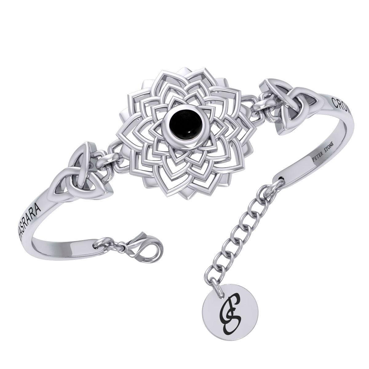 Crown Chakra with Celtic Trinity Silver Bracelet TBA285