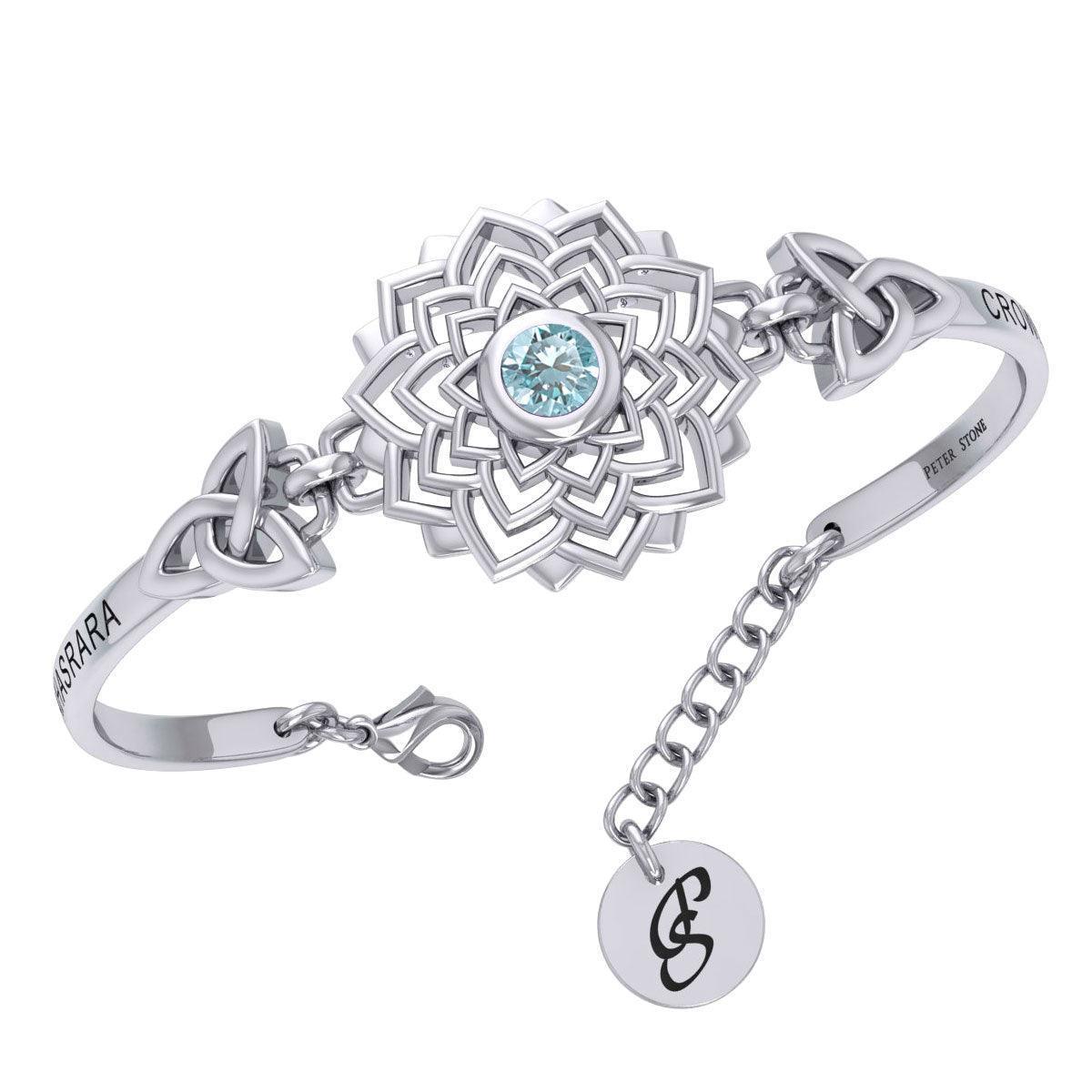 Crown Chakra with Celtic Trinity Silver Bracelet TBA285