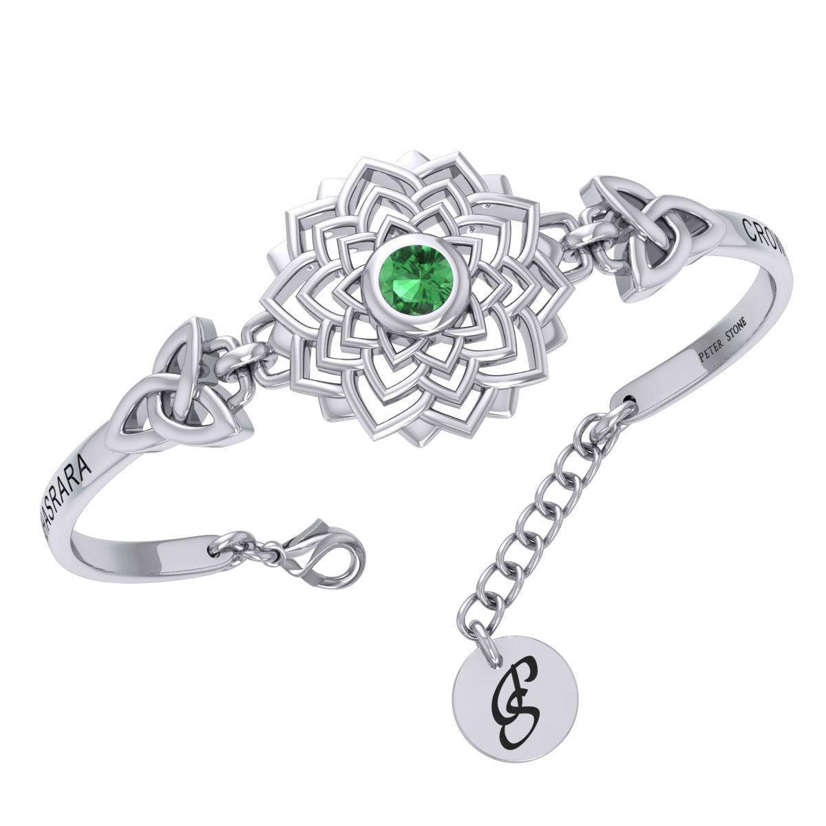 Crown Chakra with Celtic Trinity Silver Bracelet TBA285