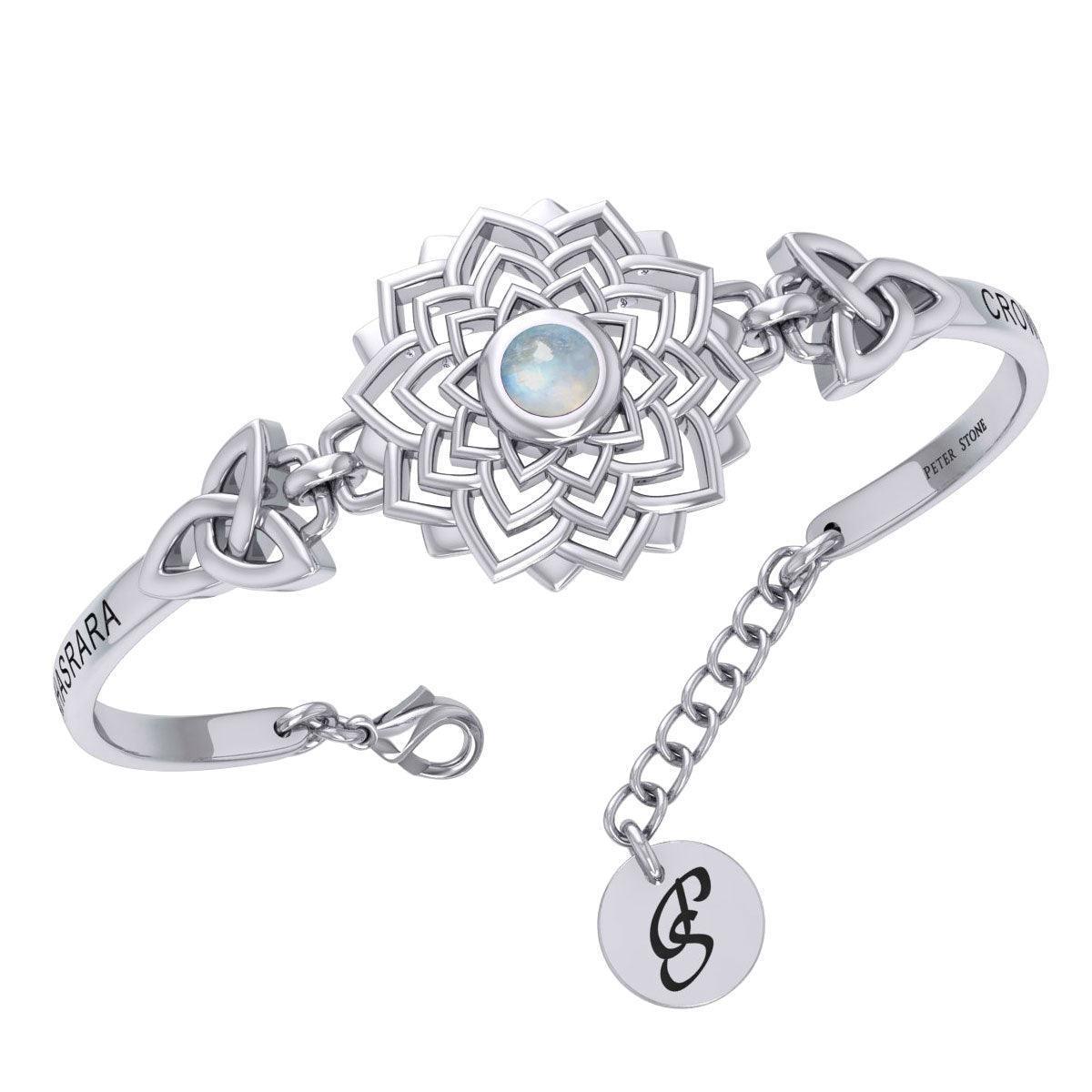 Crown Chakra with Celtic Trinity Silver Bracelet TBA285
