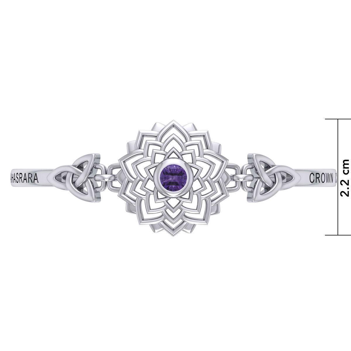 Crown Chakra with Celtic Trinity Silver Bracelet TBA285