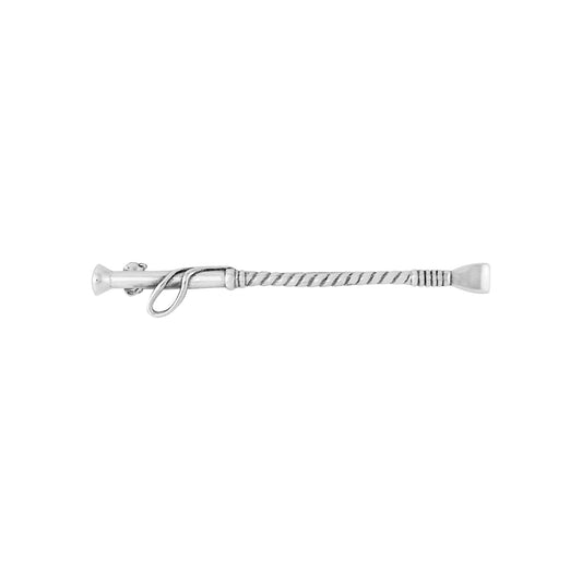 Sterling Silver Riding Crop Lapel Brooch TBC082