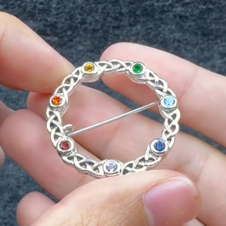 Chakra Celtic Silver Brooch TBC161