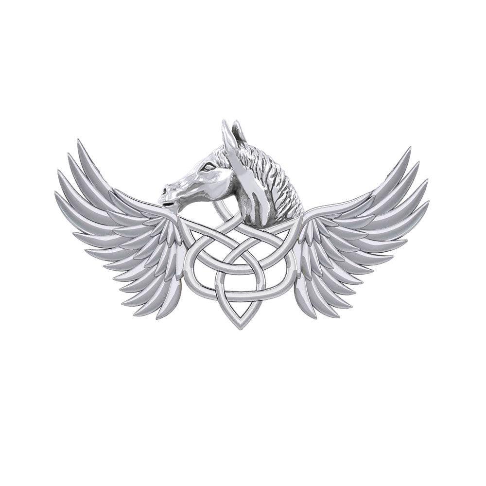 The Celtic Pegasus Silver Brooch TBC165