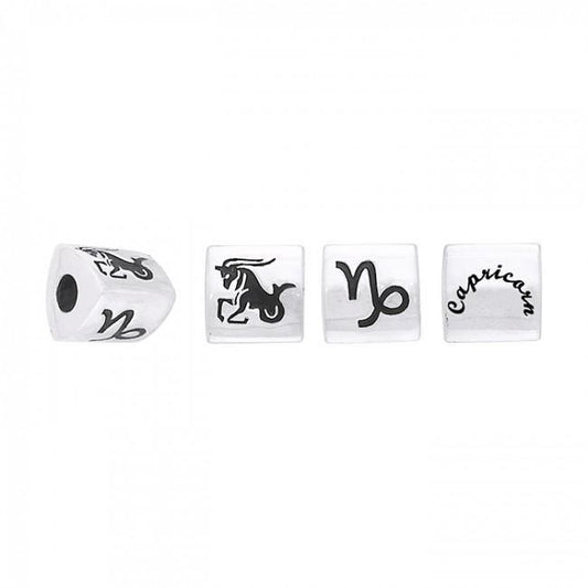 Triangle Capricorn Zodiac Silver Bead TBD094