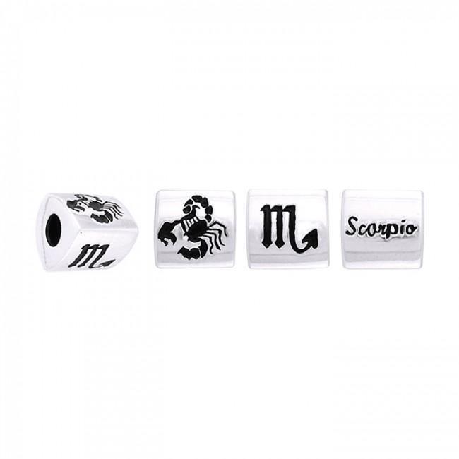Triangle Scorpio Zodiac Silver Bead TBD104