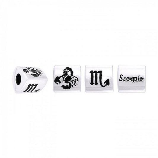 Triangle Scorpio Zodiac Silver Bead TBD104