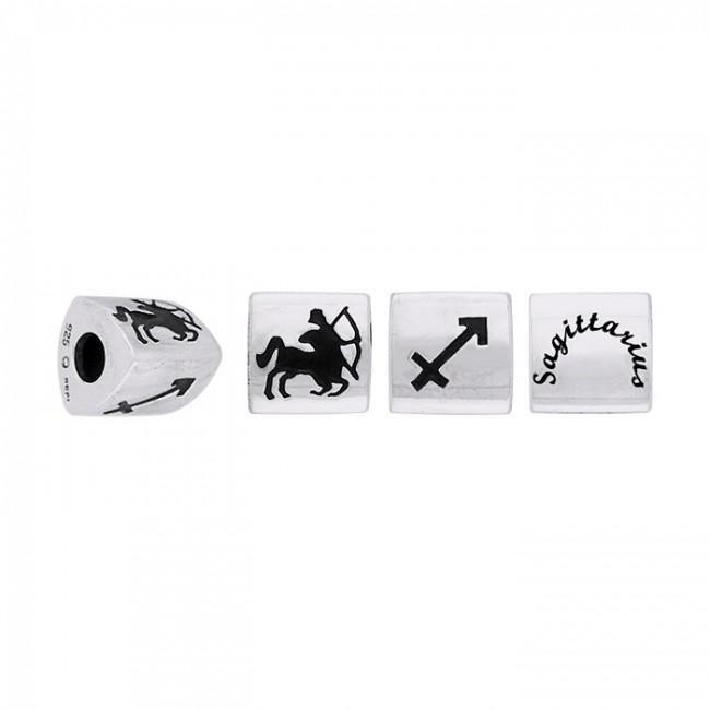Triangle Sagittarius Zodiac Silver Bead TBD105