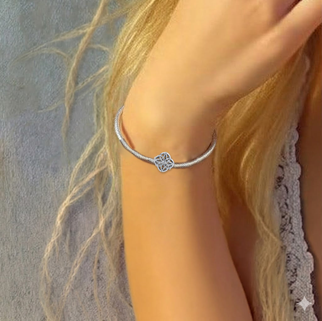 Celtic Knotwork Sterling Silver Bead TBD184*