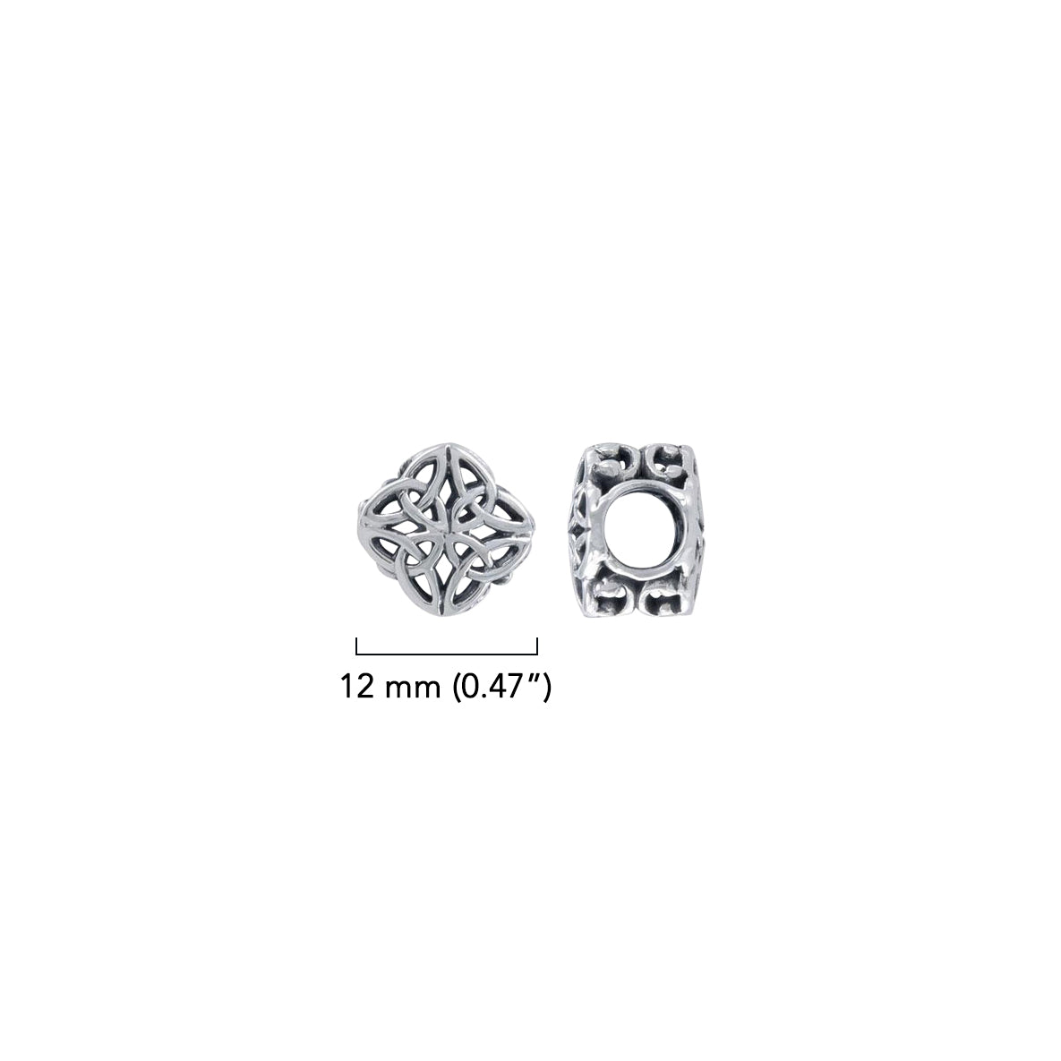 Celtic Knotwork Sterling Silver Bead TBD184*
