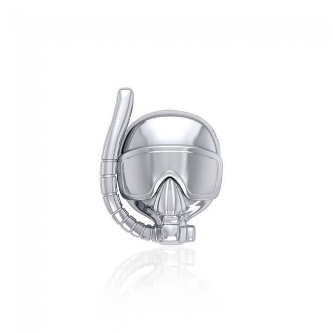 Dive Mask Sterling Silver Bead TBD353