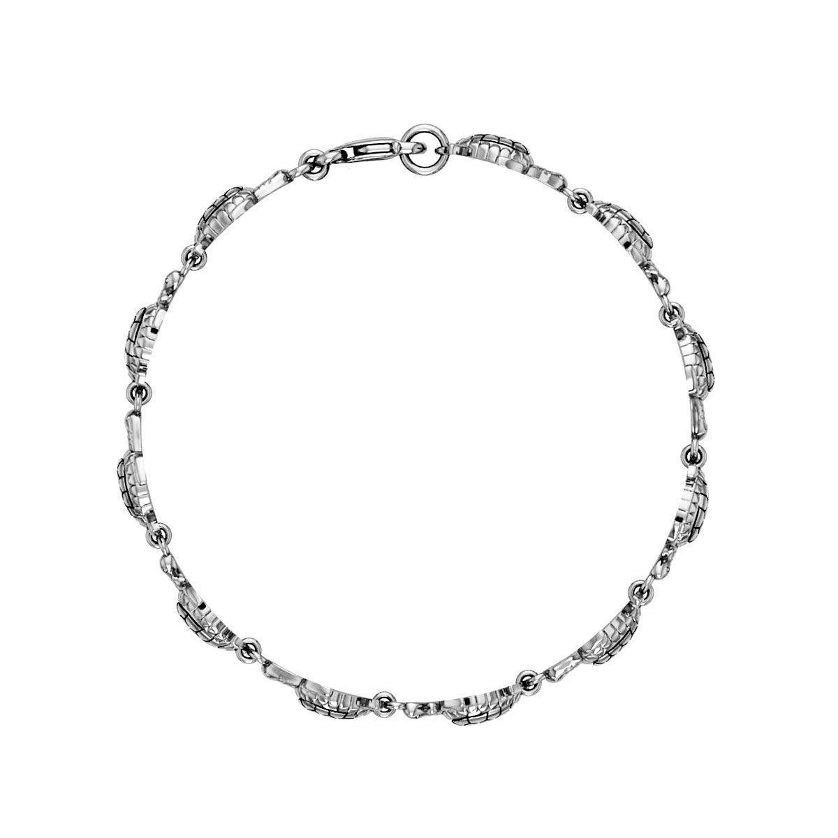 Turtle Link Sterling Silver Link Bracelet TBG001