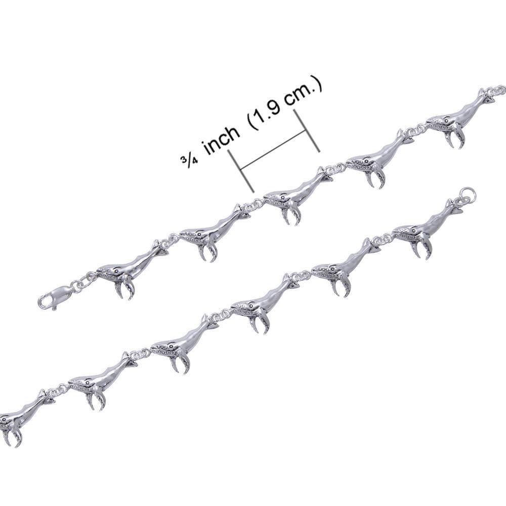 Whale Sterling Silver Link Bracelet TBG006