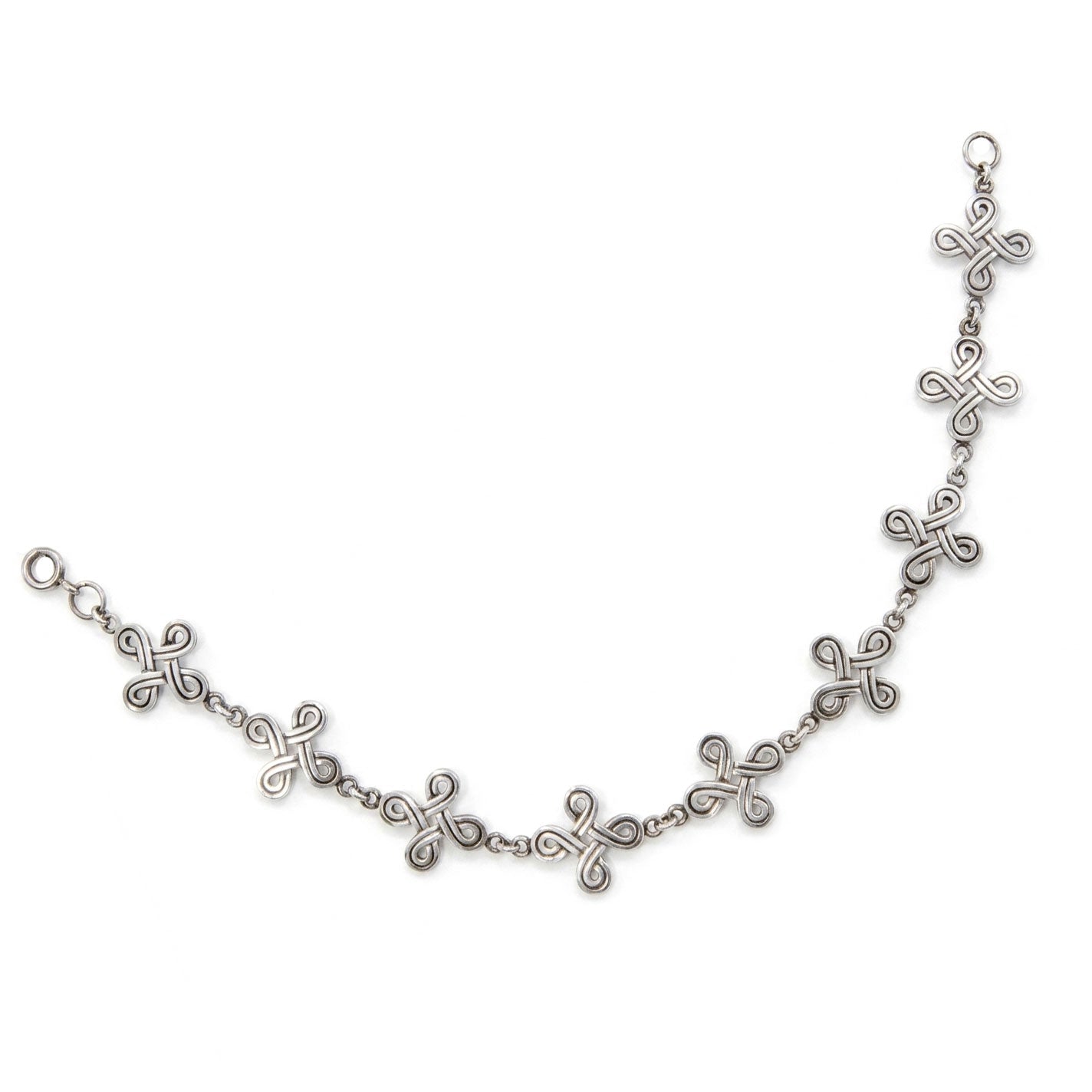 Celtic Knot Sterling Silver Link Bracelet TBG076