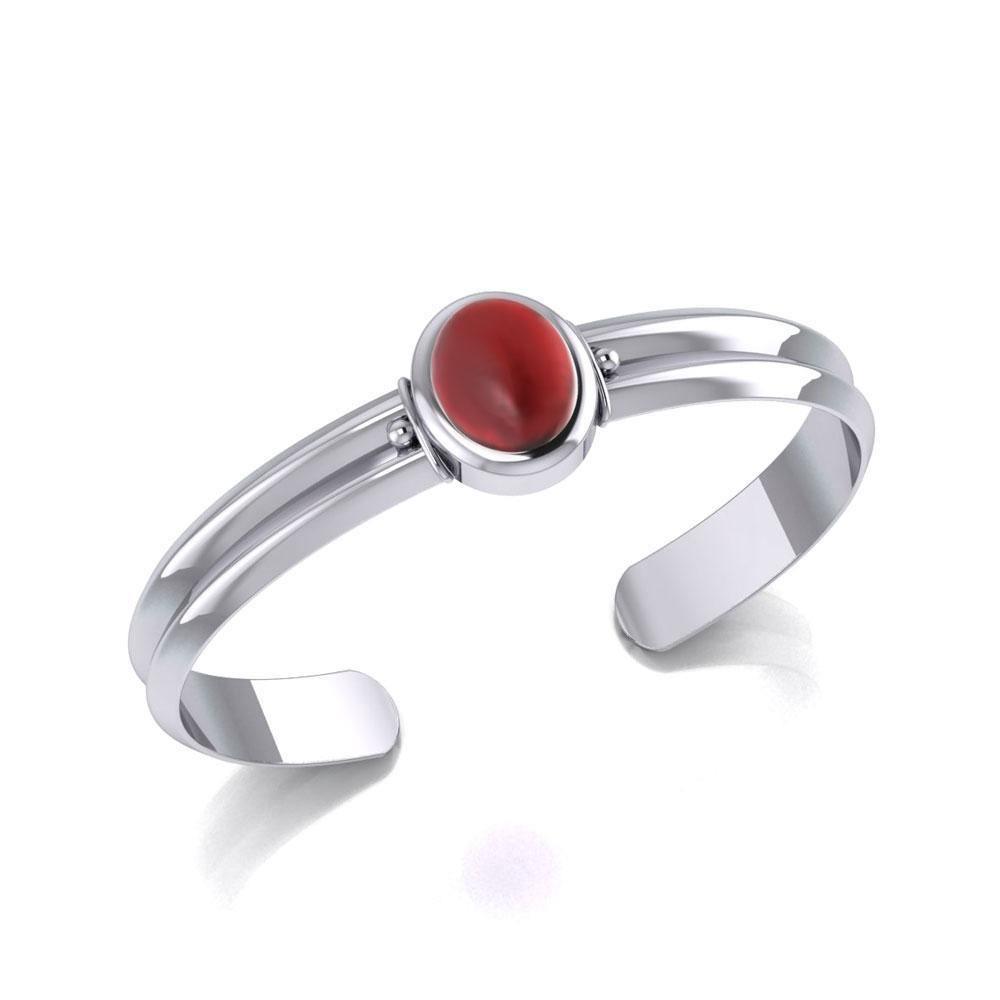 Silver Gemstone Cuff Bracelet TBG416