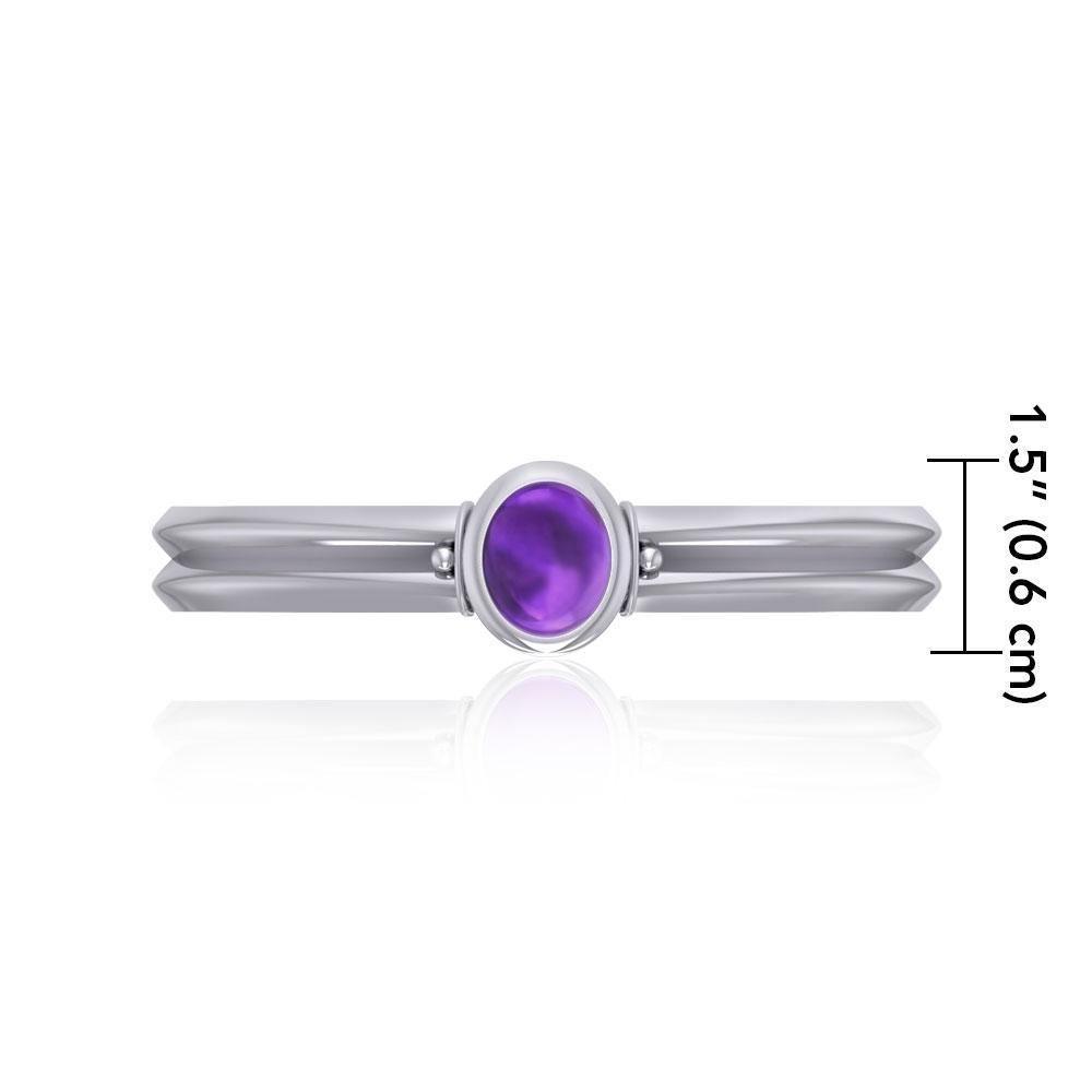 Silver Gemstone Cuff Bracelet TBG416