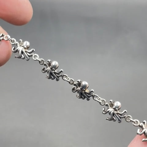 Beach is Life ~ Sterling Silver Jewelry Link Bracelet TBG451