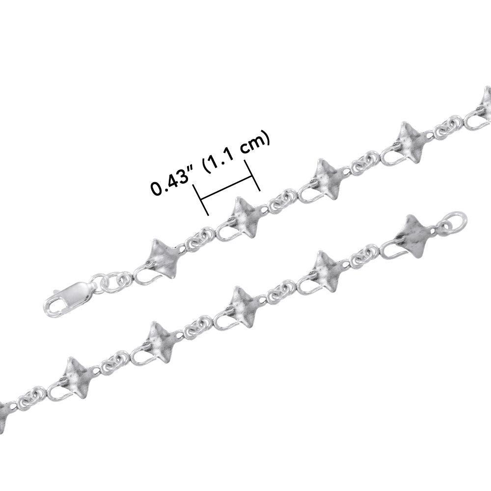 Manta Ray Sterling Silver Link Bracelet TBG544 - Bracelets
