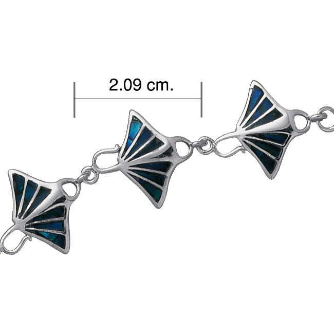 Manta Ray with Inlaid Silver Bracelet TBG545