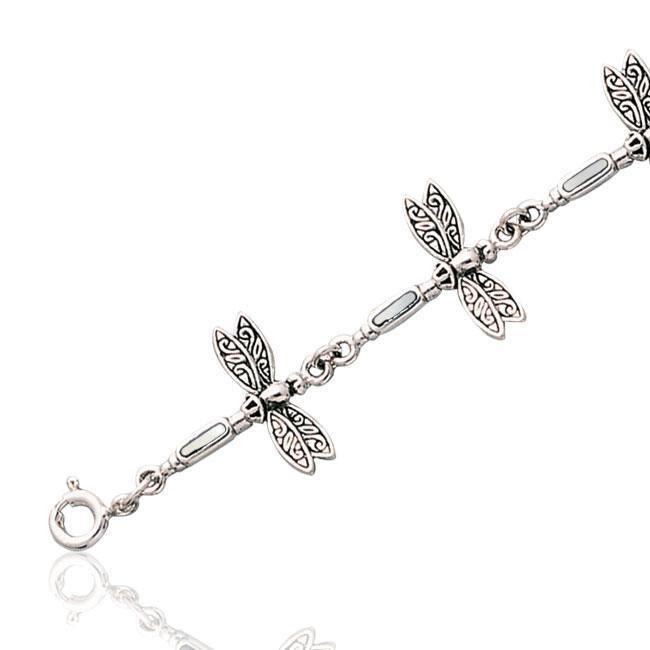 Dragonfly Link Silver Bracelet TBG704